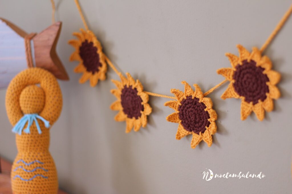 girasoles de crochet